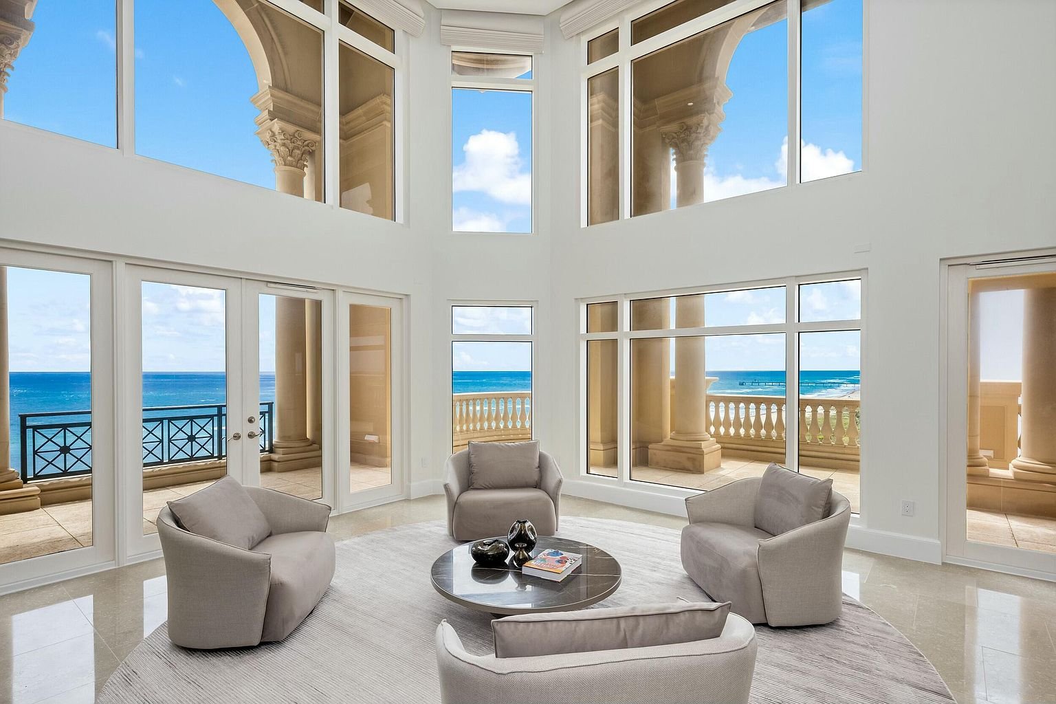 Two-level oceanfront penthouse with private garage