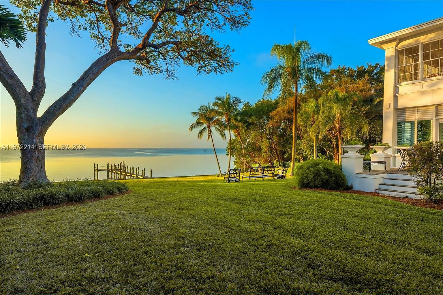 Bayfront estate with private dock