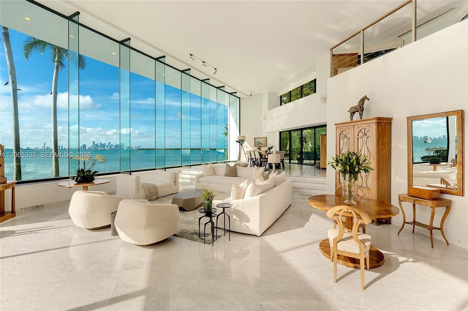Historic bayfront estate with glass elevator