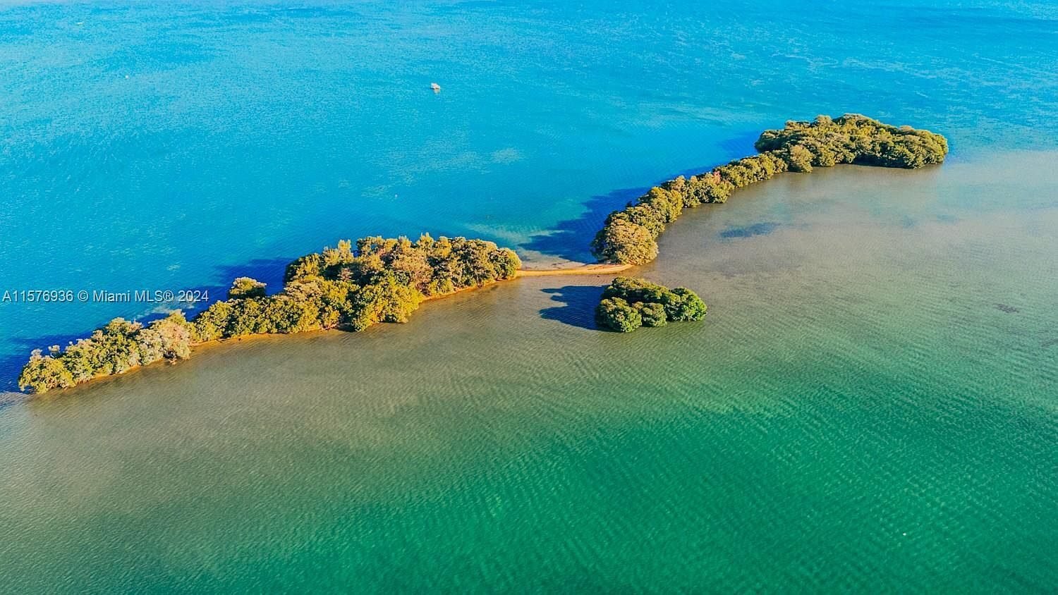 Private island in Biscayne Bay with skyline views